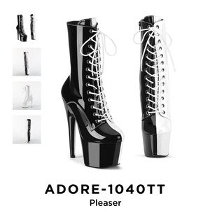 Split color 7in pleaser boots brand new!